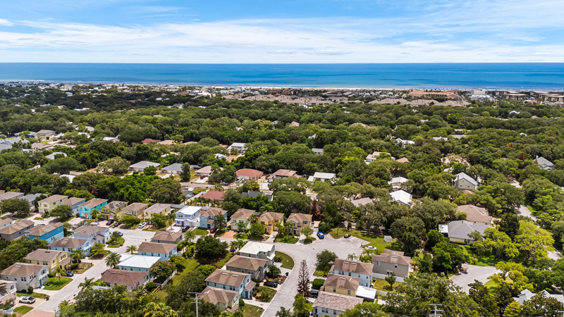 Coastal Northeast Florida neighborhood from the air